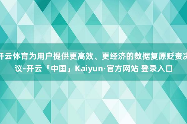 开云体育为用户提供更高效、更经济的数据复原贬责决议-开云「中国」Kaiyun·官方网站 登录入口