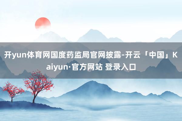 开yun体育网　　国度药监局官网披露-开云「中国」Kaiyun·官方网站 登录入口